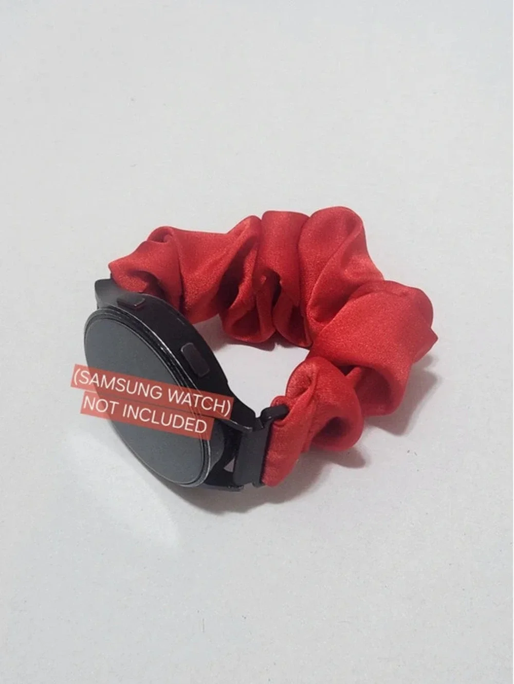Scrunchies Watch Band for 20mm, Compatible with Samsung 7, 6, 5, 4  Color: Red